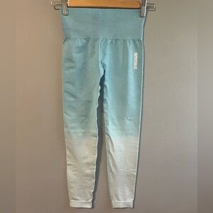 Gymshark Adapt Ombre Seamless Leggings in Light Blue. Size X-Small